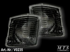 Blinkleuchten, schwarz, mit integrierter Standlichtfunktion