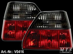 R�ckleuchten, klarglas-schwarz-rot